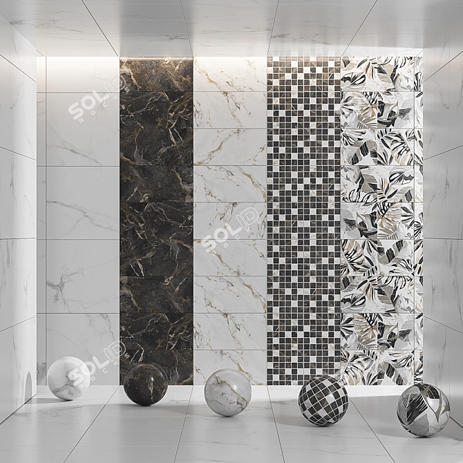 Kanzas Ceramic Tile Collection 3D model image 1