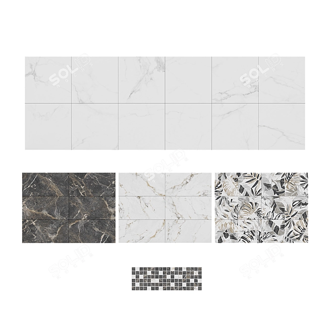 Kanzas Ceramic Tile Collection 3D model image 2