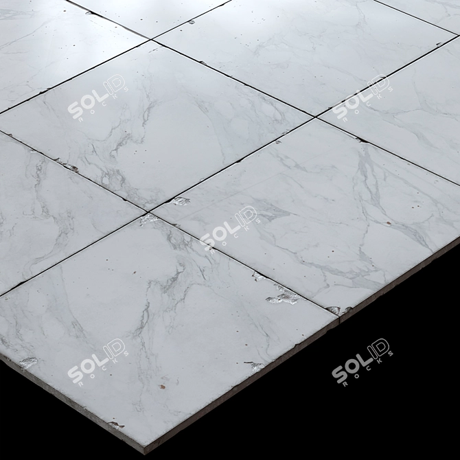 Vintage Marble Tiles 3D model image 1