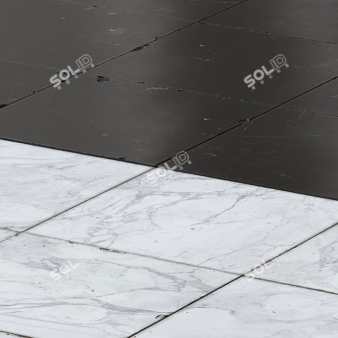 Vintage Marble Tiles 3D model image 3