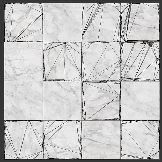 Vintage Marble Tiles 3D model image 5