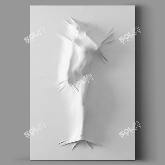 3D Bas Relief Woman Sculpture 3D model image 1