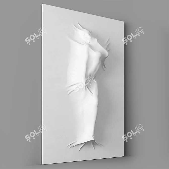 3D Bas Relief Woman Sculpture 3D model image 3