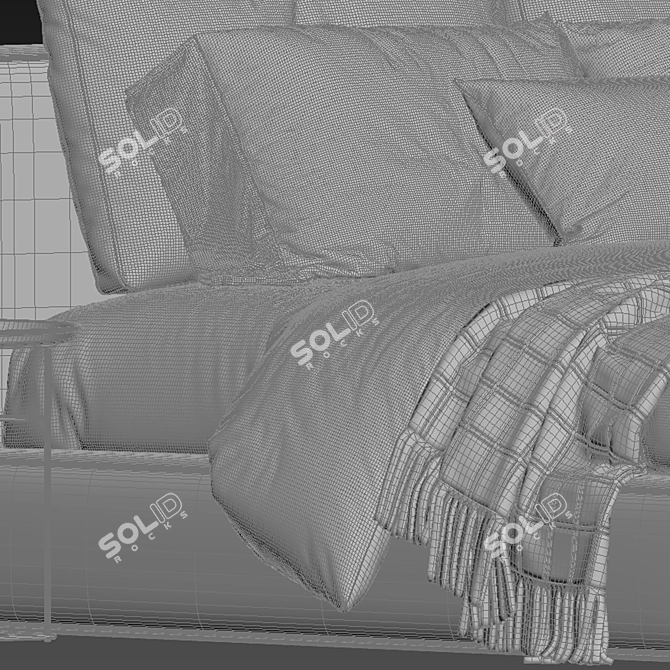 RH Cloud Platform Bed 3D model image 3