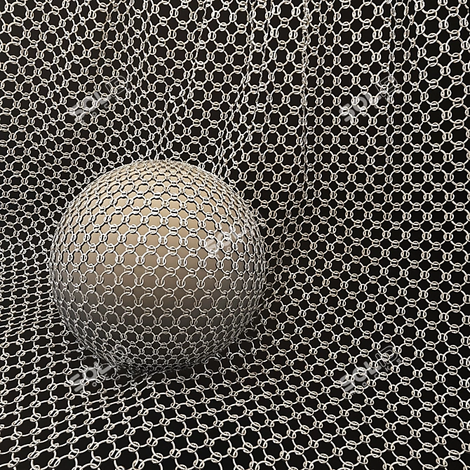 Metal Mesh Fabric Textures Bundle 3D model image 2