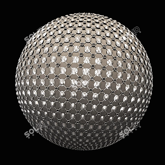 Metal Mesh Fabric Textures Bundle 3D model image 5