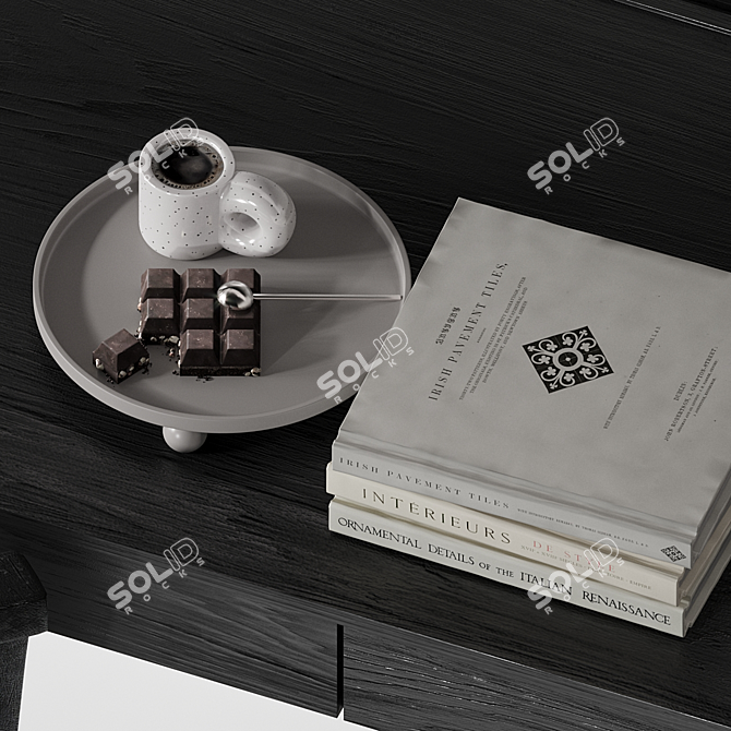 Scandinavian Minimalist Workplace Set 3D model image 3