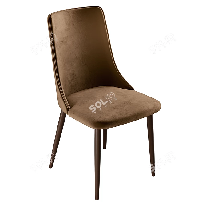 Elegant Brown Stool Joe 3D model image 4