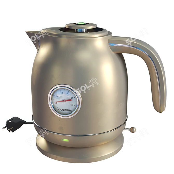 Vintage Teapot Ocooker Electric Kettle 3D model image 1