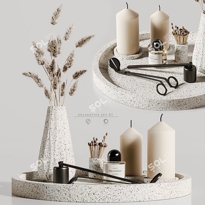 Elegant Decor Set with Modifiers 3D model image 3