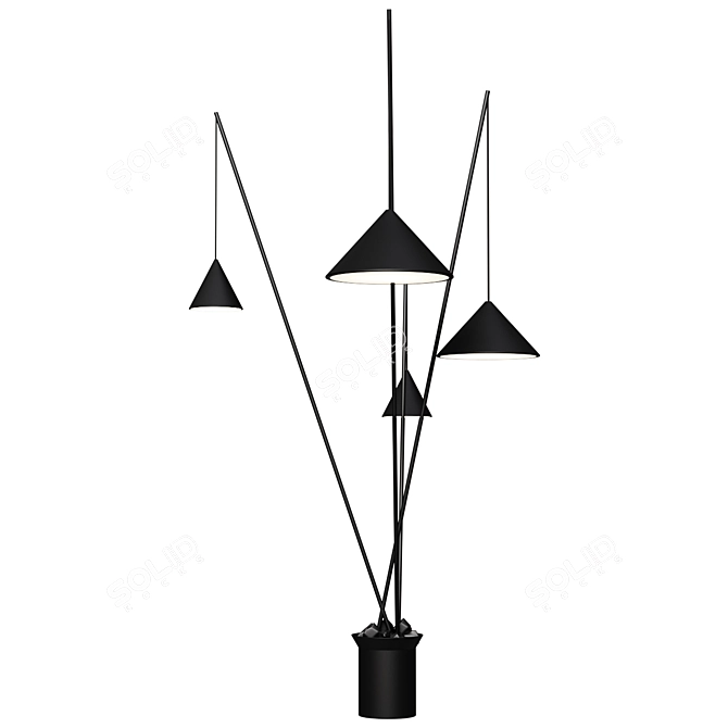 Designer Floor Lamp North Vibia 3D model image 1