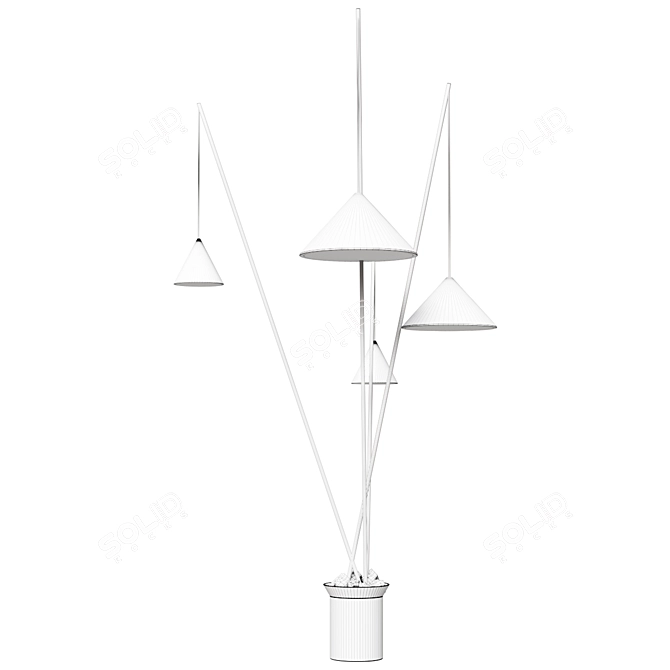 Designer Floor Lamp North Vibia 3D model image 2