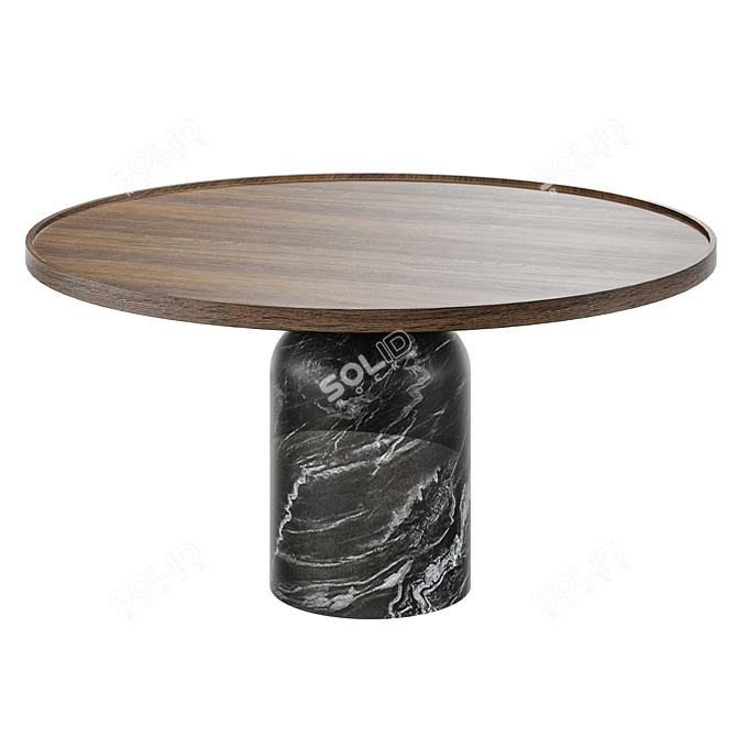 Modern Round Table Ekero XL 3D model image 2