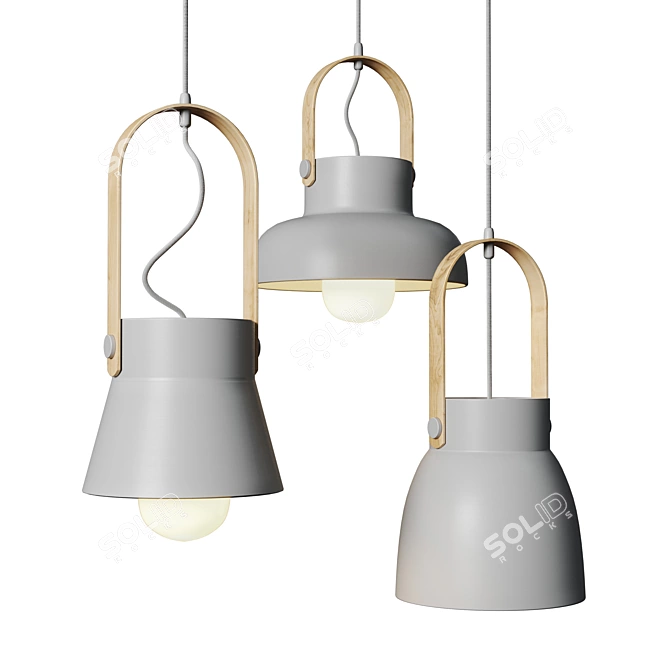 Scandinavian Style Pendant Lighting 3D model image 1