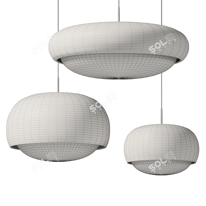 Gema Stone Glass Pendant Light 3D model image 3