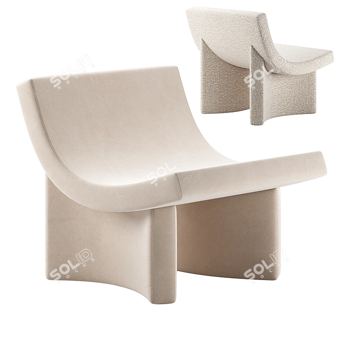 Contemporary TALK Armchair by Mogg 3D model image 1