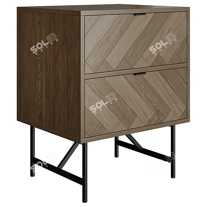 Hopkint Bedside Table Brayden Studio 3D model image 1