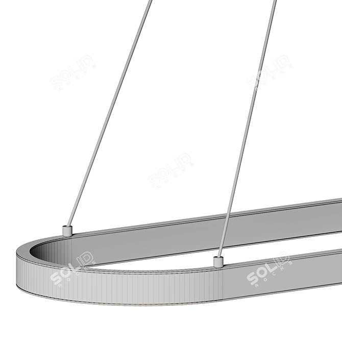 Modern Linear LED Suspension Light 3D model image 5