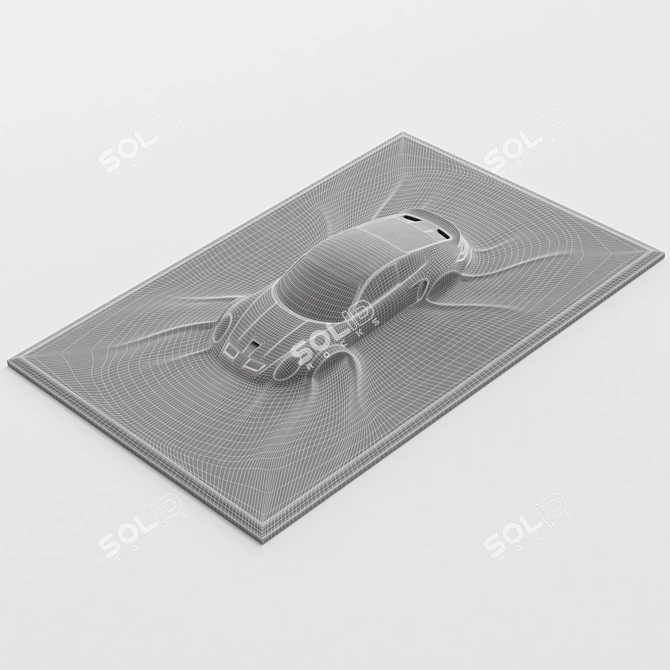 Porsche 911 GTS Wall Sculpture 3D model image 6