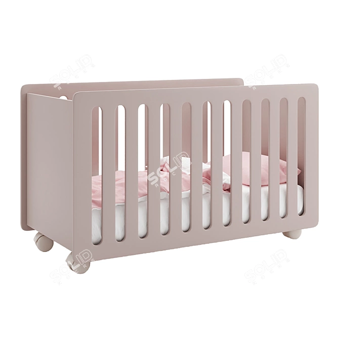 Top Baby Crib, Compact Design 3D model image 1