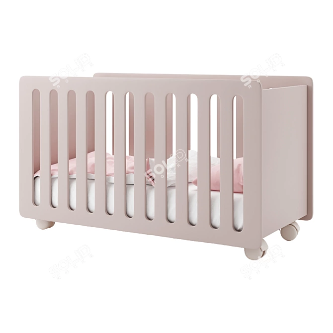 Top Baby Crib, Compact Design 3D model image 2