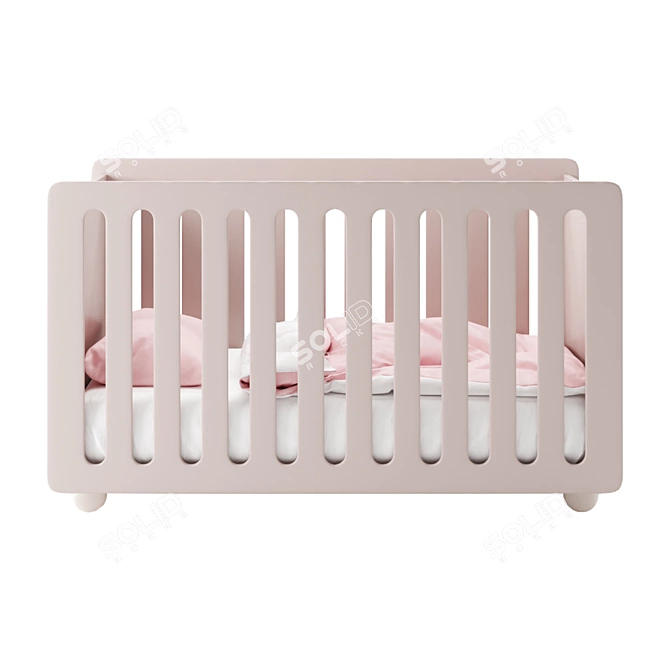 Top Baby Crib, Compact Design 3D model image 3