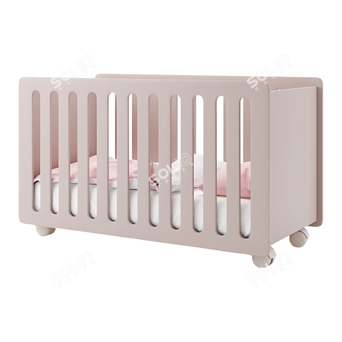 Top Baby Crib, Compact Design 3D model image 5