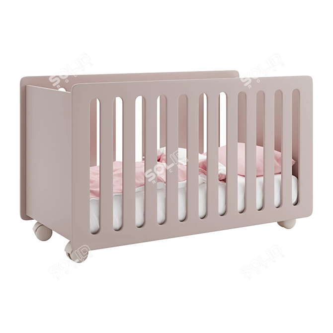 Top Baby Crib, Compact Design 3D model image 8