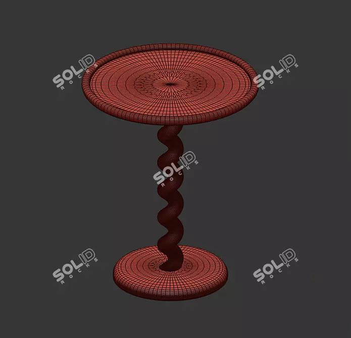 Pols Potten Twister Beistelltisch Set 3D model image 4