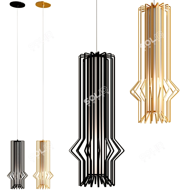 Elegant Mini Syrma Pendant Light 3D model image 1