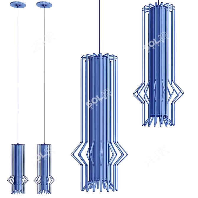 Elegant Mini Syrma Pendant Light 3D model image 3