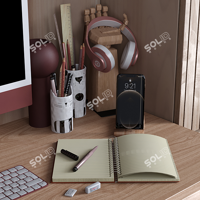 Modern Office Set Tech-Inspired 3D model image 3