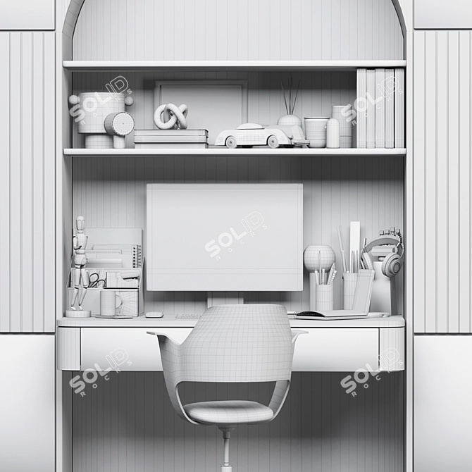 Modern Office Set Tech-Inspired 3D model image 6