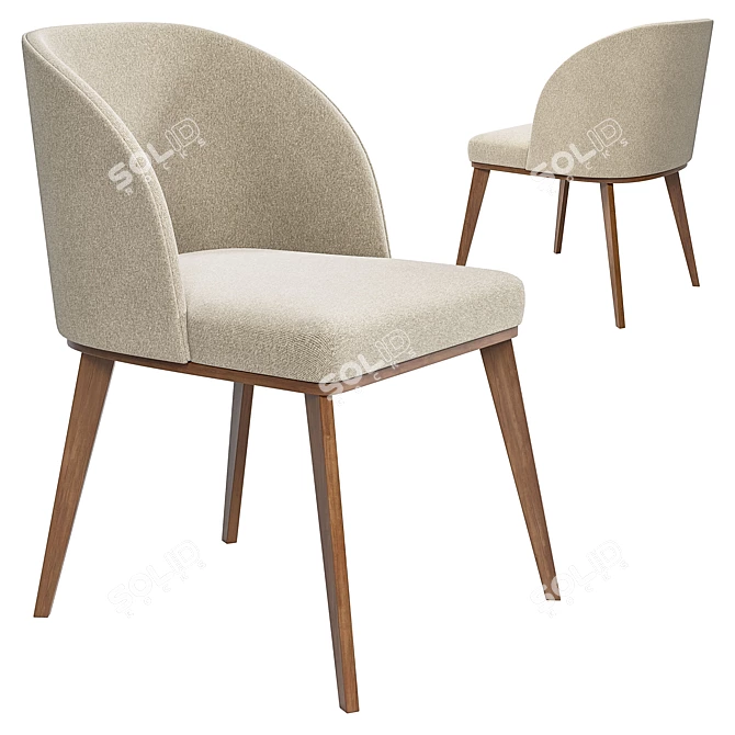 Elegant Taranto Chair 3D model image 1
