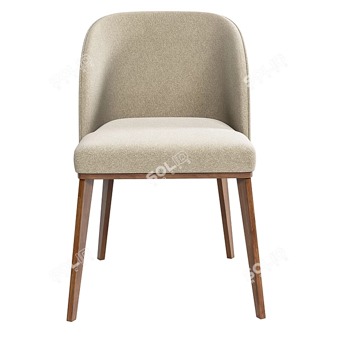 Elegant Taranto Chair 3D model image 2
