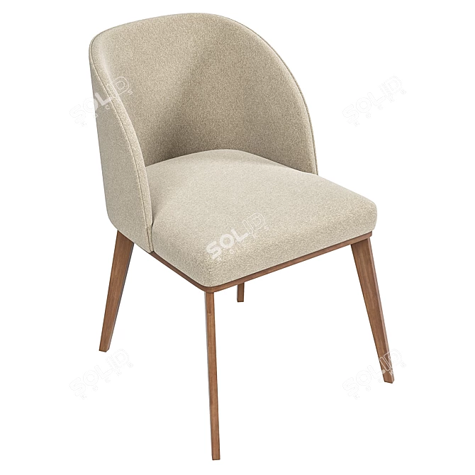 Elegant Taranto Chair 3D model image 4