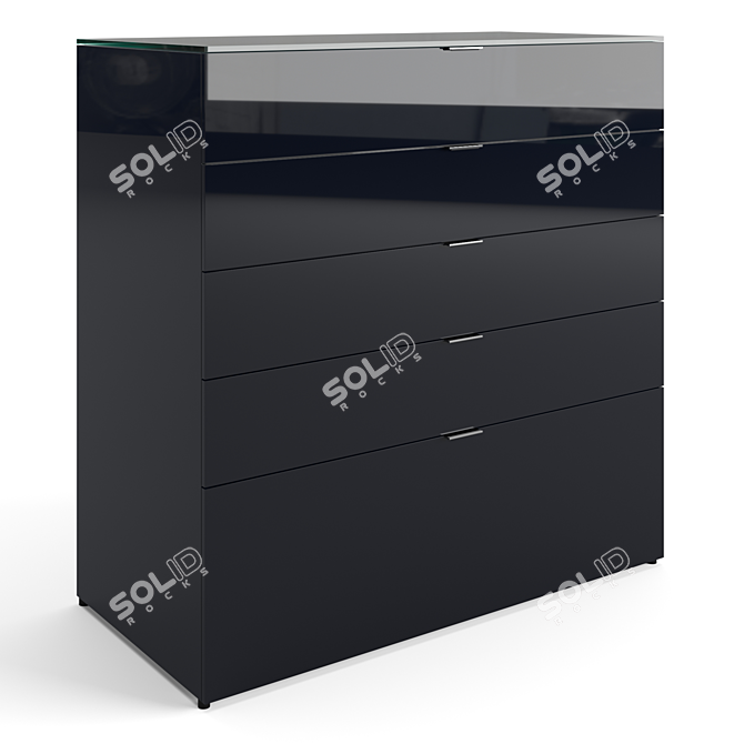 Modular Contemporary Chest Drawers Set 3D model image 2