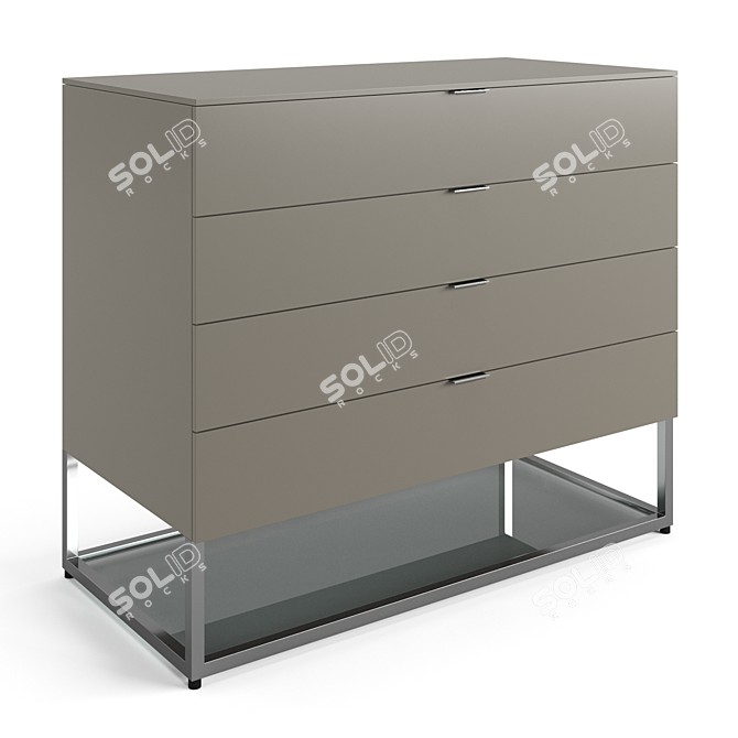 Modular Contemporary Chest Drawers Set 3D model image 3