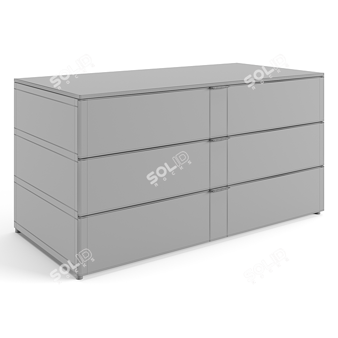 Modular Contemporary Chest Drawers Set 3D model image 7