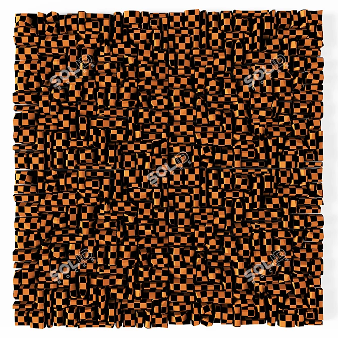 UVW Wood Panel Texture Kit 3D model image 7