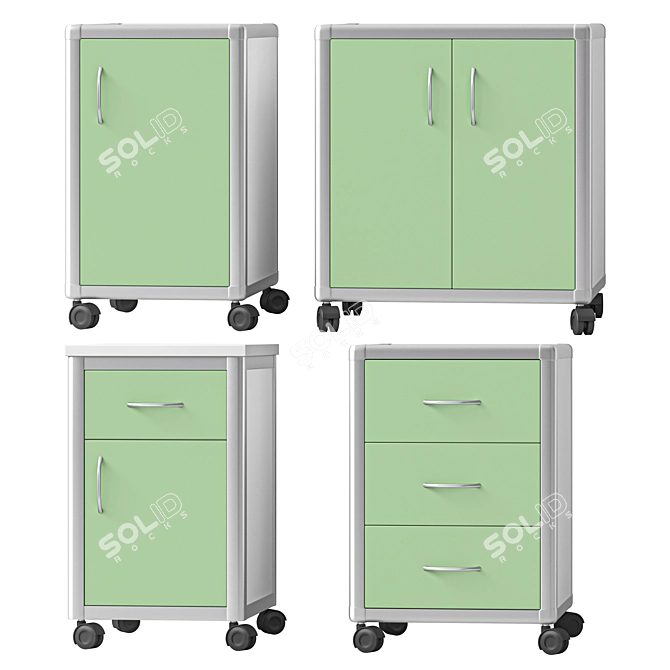 Title: Labkor Medical Cabinets Collection 3D model image 1