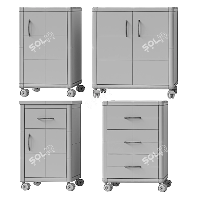 Title: Labkor Medical Cabinets Collection 3D model image 3