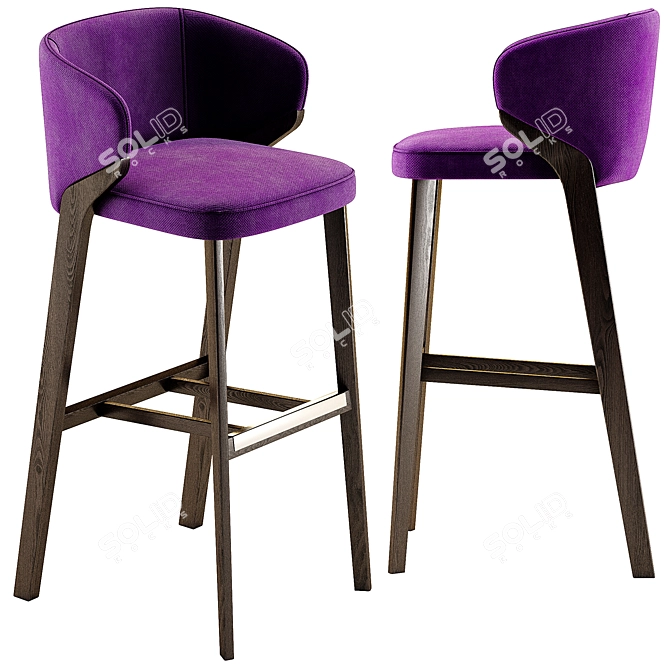 Modern Nora 1532 Chair Design 3D model image 2