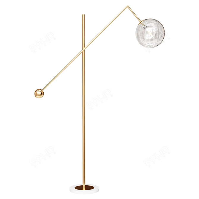 Designer Floor Lamp: Aquarium Light 3D model image 1