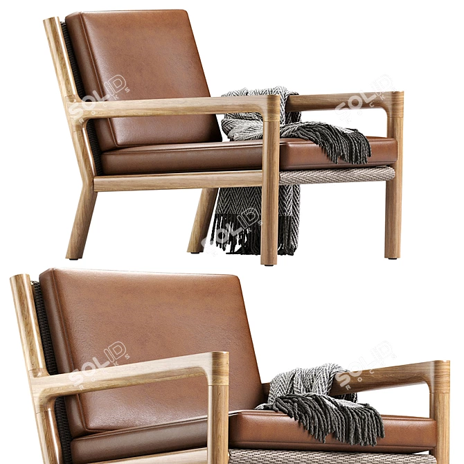 Modern Franck Lounge Chair 2013 3D model image 4