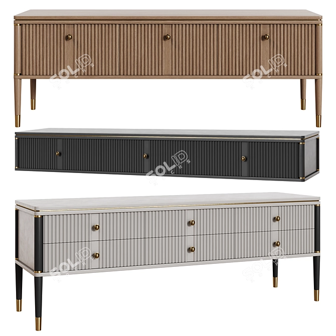  Art Deco Style TV Stands 3D model image 1