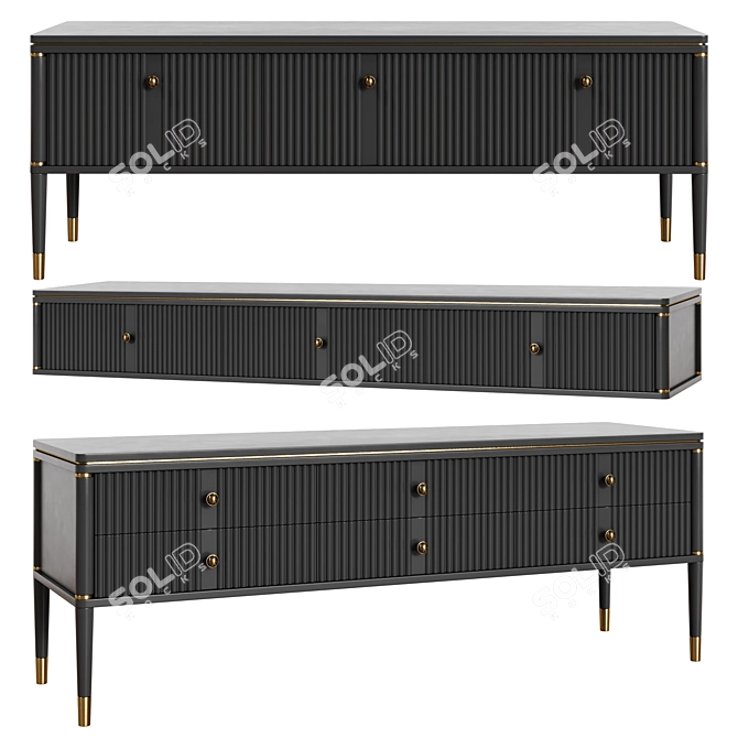  Art Deco Style TV Stands 3D model image 4