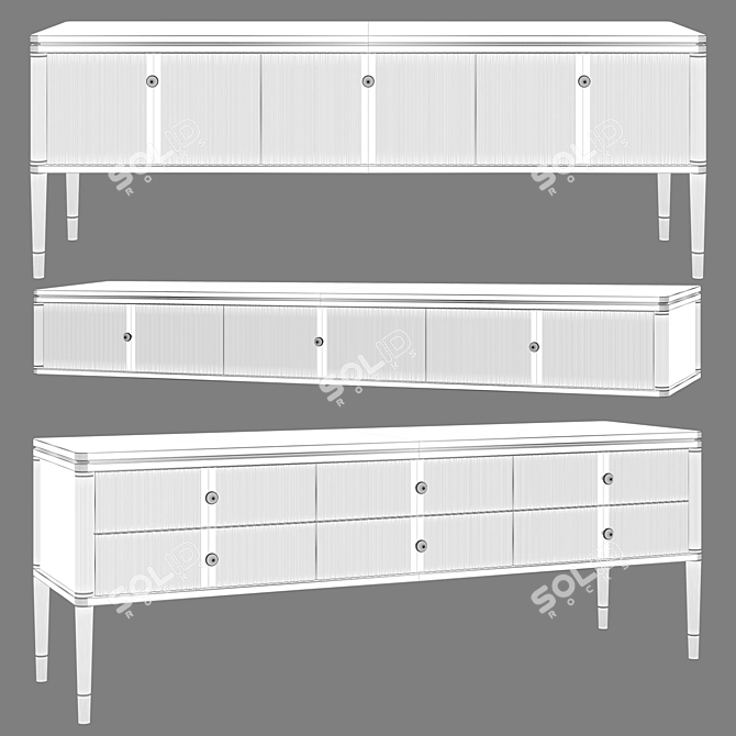  Art Deco Style TV Stands 3D model image 5