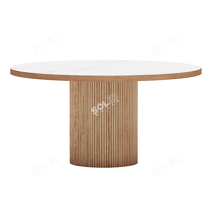 Adriana Ceramic Dining Table 3D model image 2