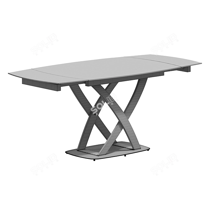 Lorenzo Folding Table with Ceramic Tabletop 3D model image 3